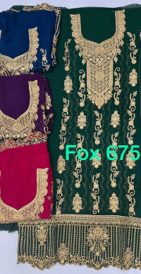 Fox Fabricks Long Suit Embroidery Design