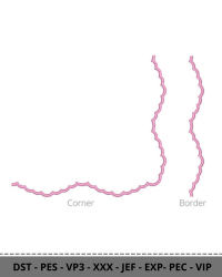 Border & Corner Embroidery Design set 