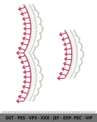 2 Size Lace Border Embroidery Design