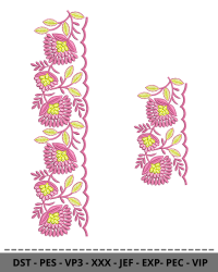 2 Size Lace Border Embroidery Design