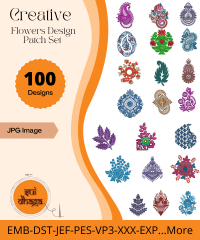Creative Flowers -100 Designs Set-Machine Embroidery Designs