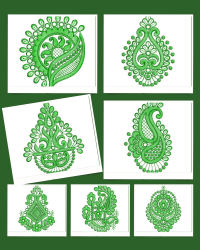 7 butta embroidery design