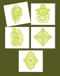 5 butta embroidery design