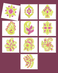 10 butta embroidery design