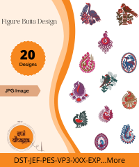 Figure Butta Embroidery Design