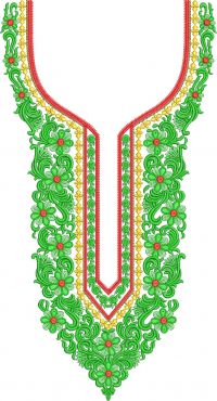 nighty neck embroidery design