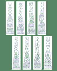 8 lehengha Embroidery Design Set