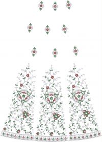 garlish low  lehengha kali embroidery design