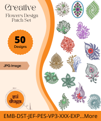 Creative Flowers -50 Designs Set-Machine Embroidery Designs