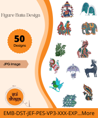 50 Figure Butta Embroidery Design
