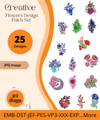 Creative Flowers -25 Designs Set-Machine Embroidery Designs