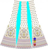 new rich bridal  lehenga kali embrodary design
