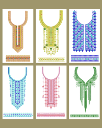 6  sequins Neck -3mm embroidery design