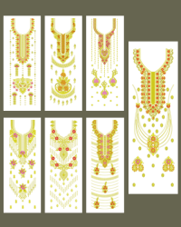 7 long suit embroidery design