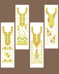 4 long suit embroidery design