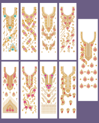 9 long suit embroidery design