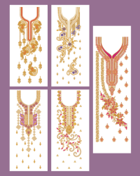5 long suit embroidery design