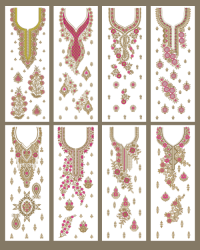 8 Long Suit Embroidery Design