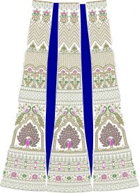 peacock lehengha embroidery design
