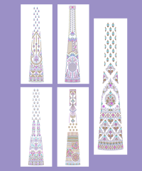5 lehengha embroidery design