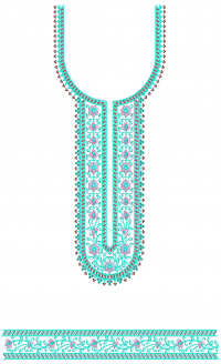 3mm  neck embroidery design