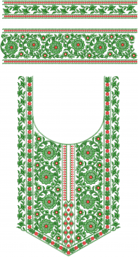 Beautiful kurti Neck Embroidery Design