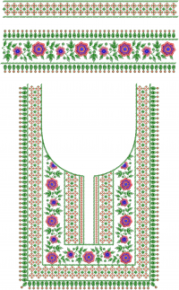 3mm Beautiful fancy kurti Neck Embroidery Design