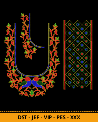 Splitted South Blouse Embroidery Design