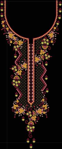 New Fancy Neck Embroidery Design 51