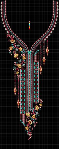New Fancy Neck Embroidery Design 50