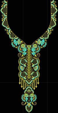 New Fancy Neck Embroidery Design 38