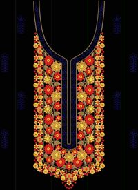 New Fancy Neck Embroidery Design 35