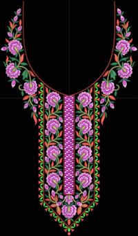 New Fancy Neck Embroidery Design 63