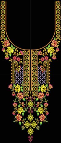 New Fancy Neck Embroidery Design13