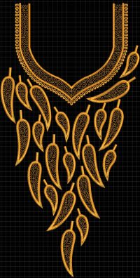 New Fancy Neck Embroidery Design 6