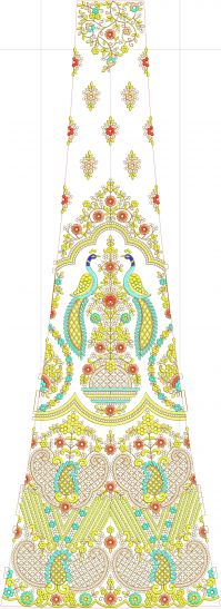 rich fhigure zarkan+cording lehenga kali embroidery design