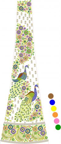 peacock sqn+cording+zarkan rich lehenga kali embroidery design