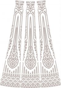 only cording lehenga embroidery design