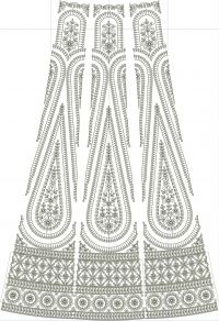 only cording lehenga  embroidary design