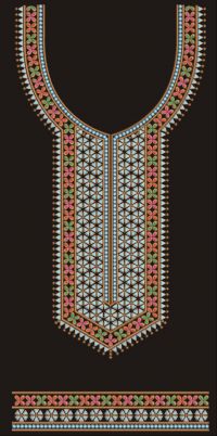  letest neck design with border embroidery design