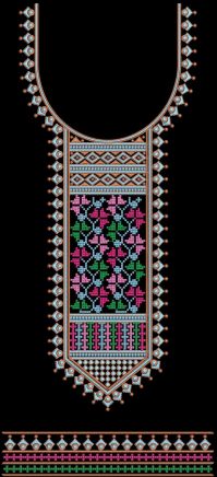  letest neck design with border embroidery design