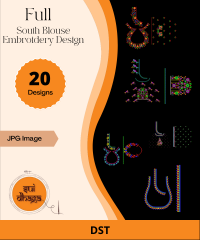 Full South blouse Embroidery Design Pack