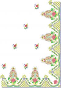 cording L pallu saree embroidery design