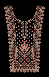 3mm sequin fancy neck embroidery design