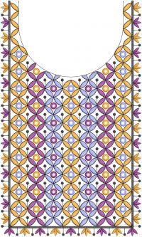 mirar neck embroidery design