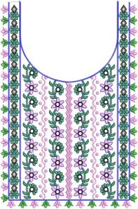 mirar neck embroidery design