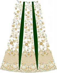 bridal lehenga kali embroidery design