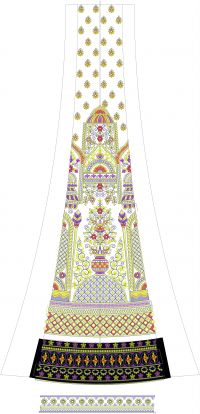 rich bridel lehenga kali embroidary design