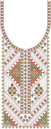barick neck  embroidery design