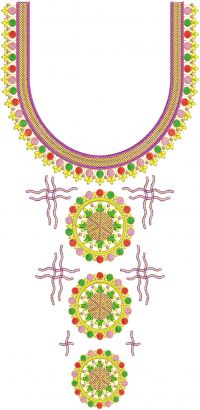 fensi stitch neck embroidery design
